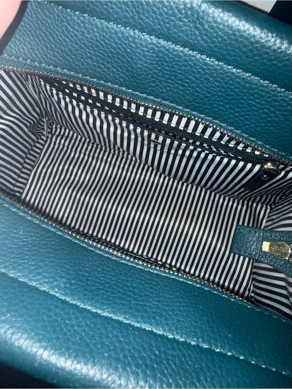 kate spade Two-Tone Teal & Light Blue Leather Satchel crossbody bag